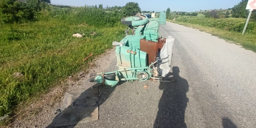 Konya’da üç tekerlekli motosiklet devrildi: 1 ölü