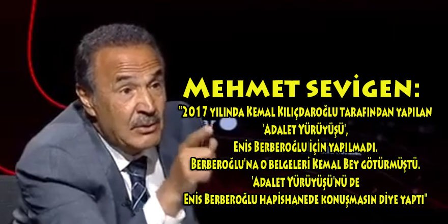 Sevigen'den MİT Tırları gerçeği: "Kemal bey, Bülent Tezcan'a vermişti belgeleri. O da götürmüş Berberoğlu'na vermiş"