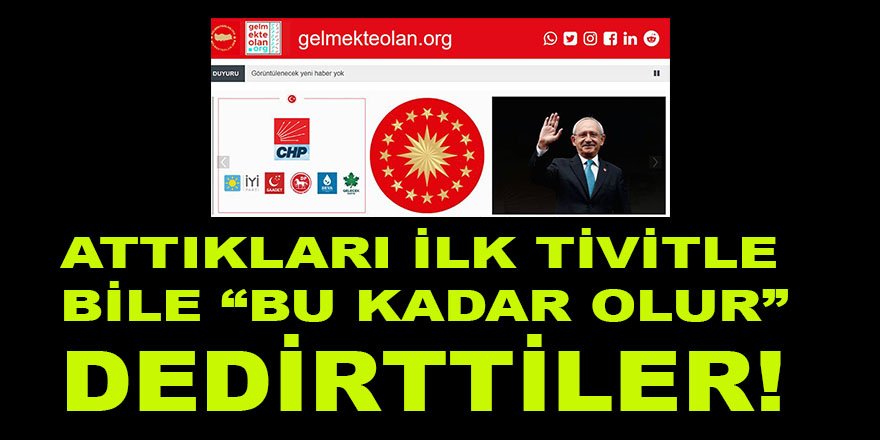 Kılıçdaroğlu'nun CB adaylık yolundaki gelegekteolan.org hesabı muhalefete başladı!