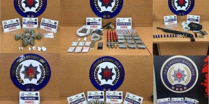 İzmir'de uyuşturucu satıcılarına balyoz gibi inen operasyonlar: 17 tutuklama