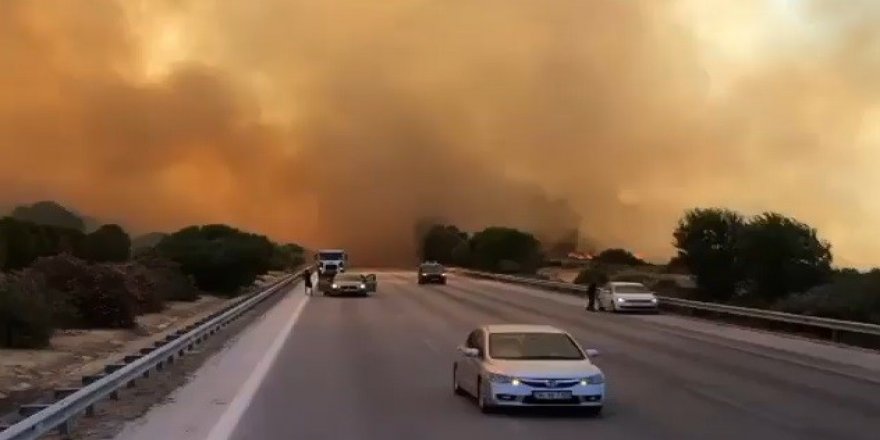 Çeşme yangınları kısmi kontrol altında