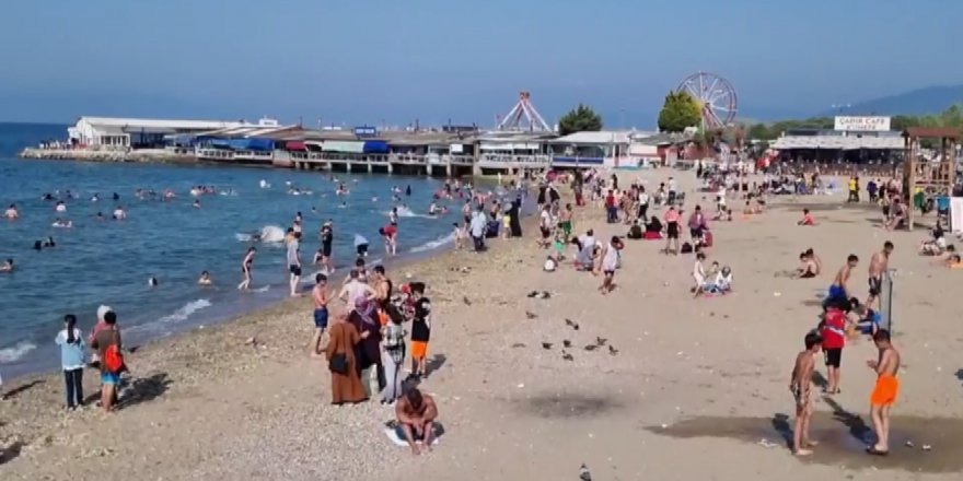 Günübirlikçiler Mudanya’da denize akın etti