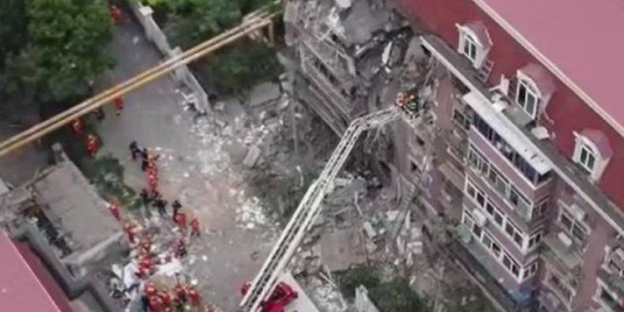 Çin’de 6 katlı binada meydana gelen gaz patlamasında 1 kişi öldü, 12 kişi yaralandı