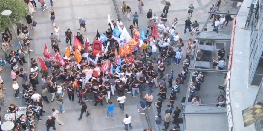 İzmir'deki Suruç anmasında olay çıktı: 4 polis yaralı