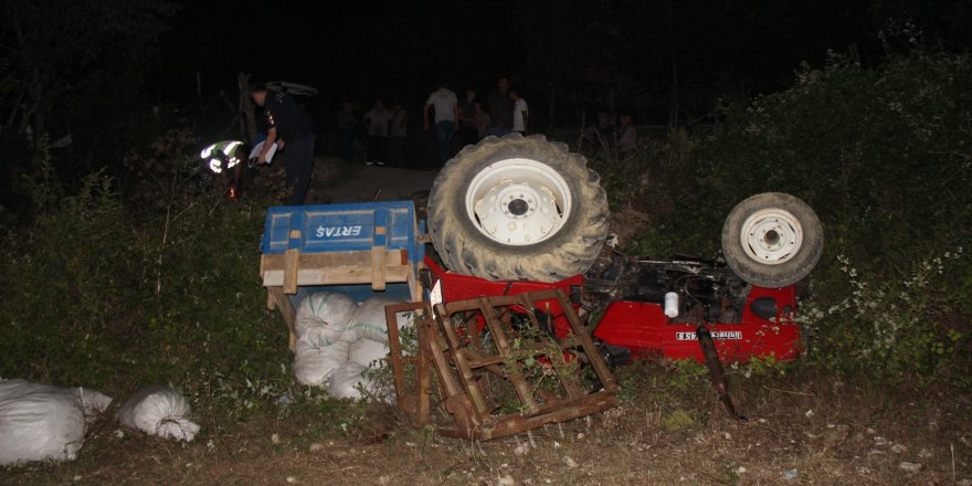 Kocaeli'de feci kaza, evlerine 50 metre kala traktör devrildi: 1 ölü, 3 yaralı