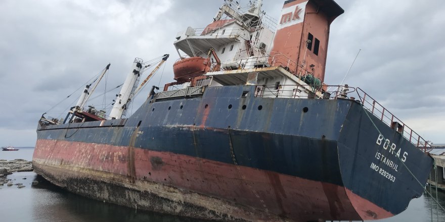 Kartal'da rıhtıma bağlı olan kuru yük gemisi yan yattı