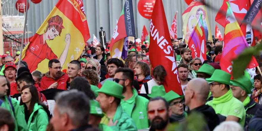 Belçika'da enflasyon ve hayat pahalılığı protesto edildi: 'Maaşımı Putin ödemiyor, sorumlu sizsiniz'