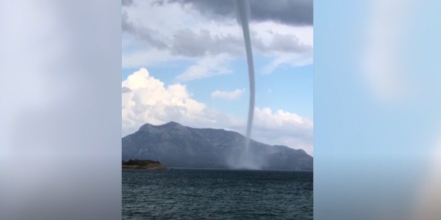 Datça açıklarında hortum oluştu (Video)