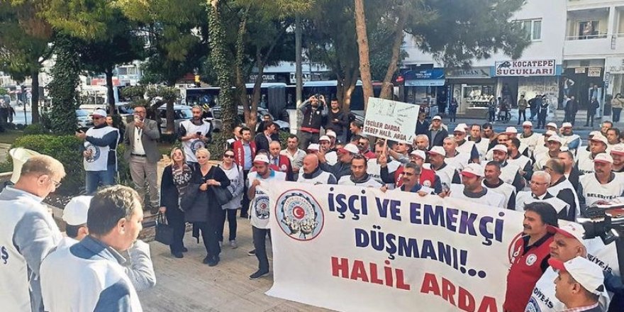 Gaziemir Belediyesi'nde kovulan işçiler eylemde