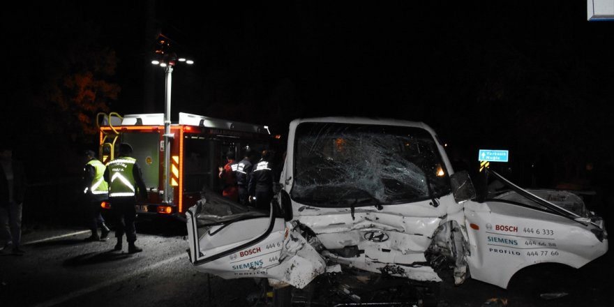 Muğla'da yolcu minibüsüyle kamyonetin çarpıştığı kazada 22 kişi yaralandı