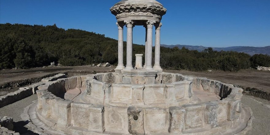 Kibyra'da ayağa kaldırılan anıtsal çeşmeden 1300 yıl sonra su akacak