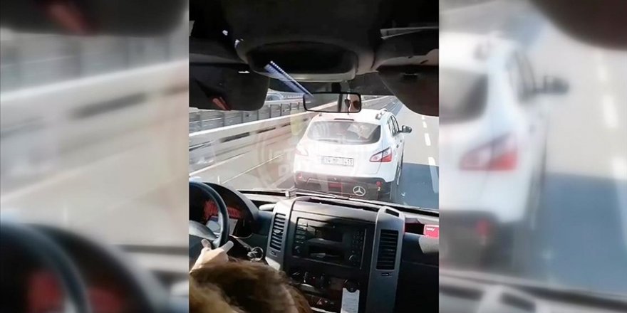 Esenler'de ambulansa yol vermeyen sürücüye para cezası kesildi