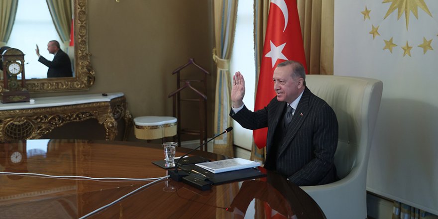 Cumhurbaşkanı Erdoğan, AB yönetimiyle video konferans aracılığıyla görüştü