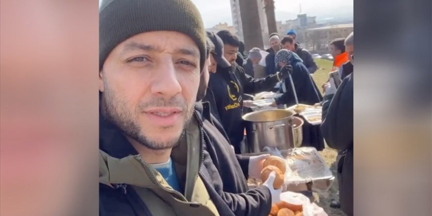 İsveçli şarkıcı Maher Zain, Kahramanmaraş'ta depremzedelere yemek dağıttı