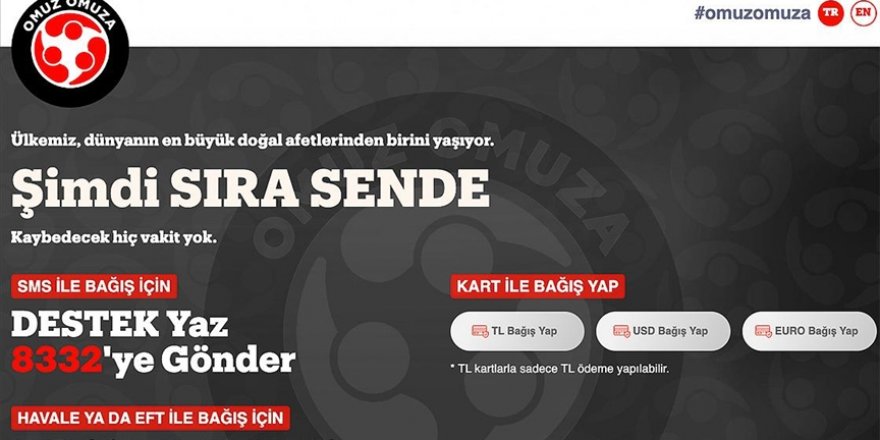 "Omuz Omuza" yardım kampanyasının internet sitesi yayına başladı