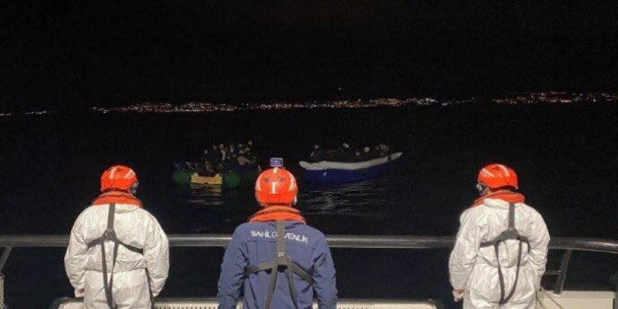 İzmir açıklarında 60 yasadışı göçmen kurtarıldı