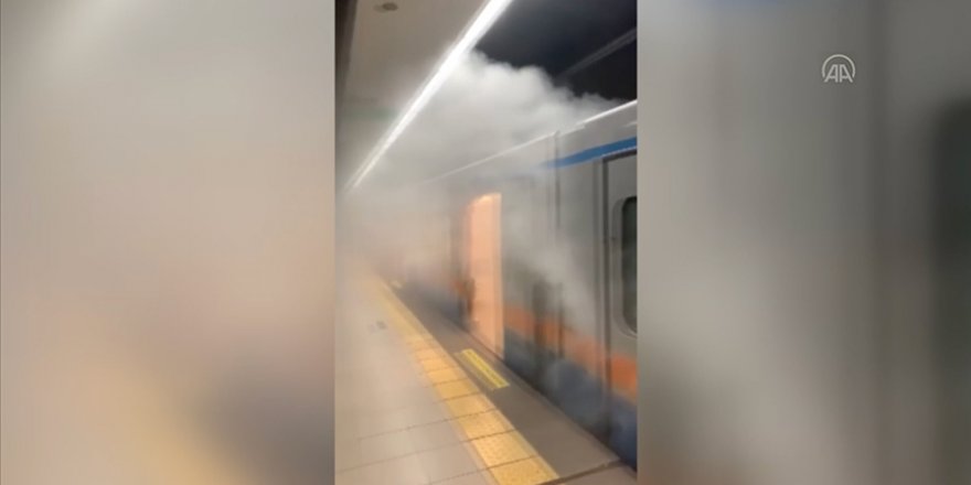 Esenler'de metrodan dumanlar yükseldi, yolcular tahliye edildi