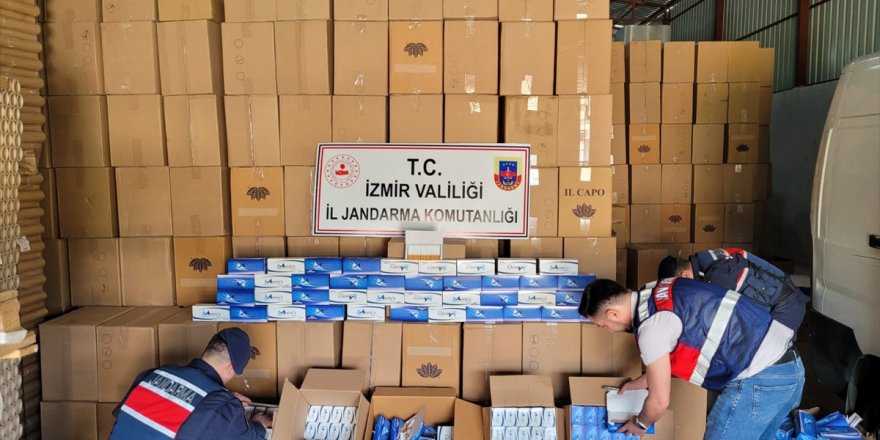 İzmir'de 34 milyon 740 bin bandrolsüz makaron ele geçirildi