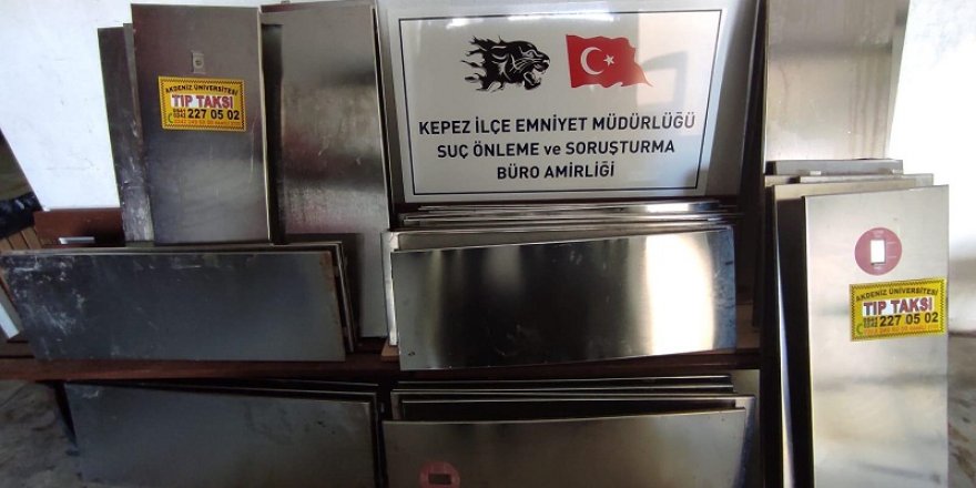 Belediyeye ait 39 adet krom kapağı çalan şüpheli tutuklandı