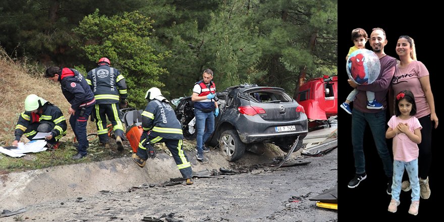 Denizli'de tırla otomobilin çarpıştığı kazada aynı aileden 4 kişi öldü