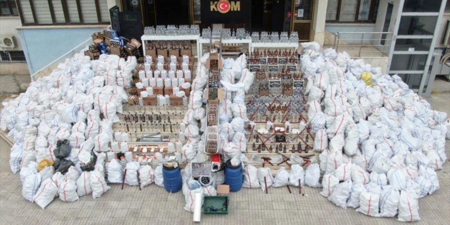 Denizli'de sahte alkol üretip ticaretini yapan kişi tutuklandı