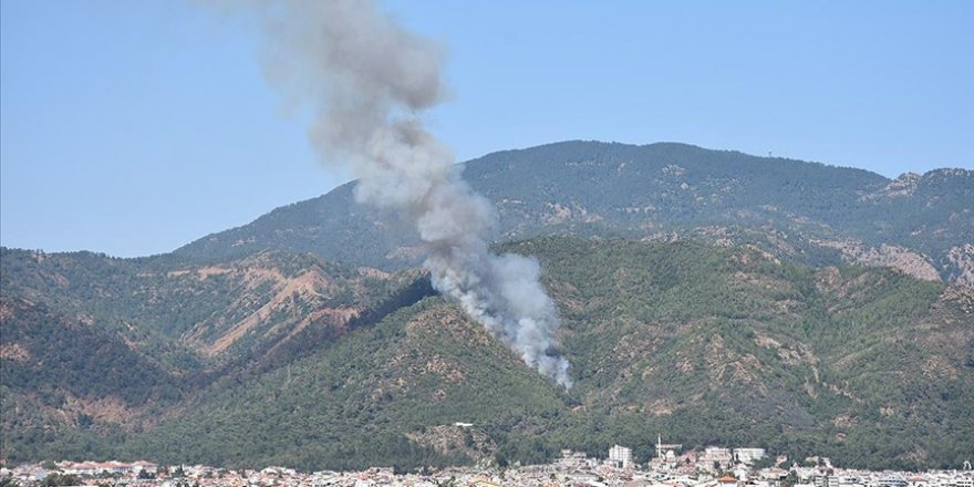 Marmaris'te orman yangını başladı