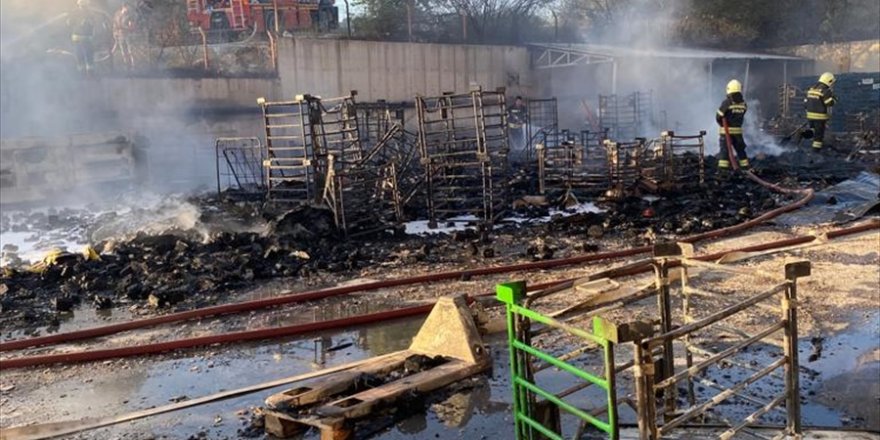 Muğla'da lojistik deposunda çıkan yangın söndürüldü