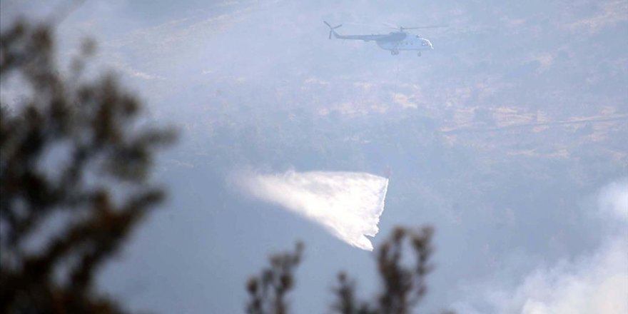 Çanakkale'deki orman yangınına müdahale sürüyor