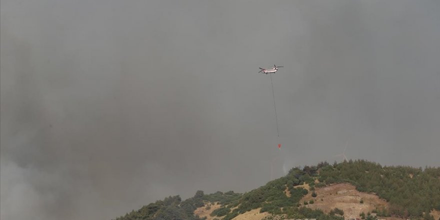 Gaziantep'te çıkan orman yangınına havadan ve karadan müdahale ediliyor