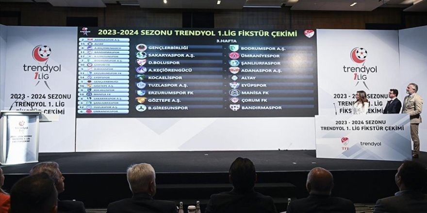 Trendyol 1. Lig'de 2023-2024 sezonunun fikstür çekimi yapıldı
