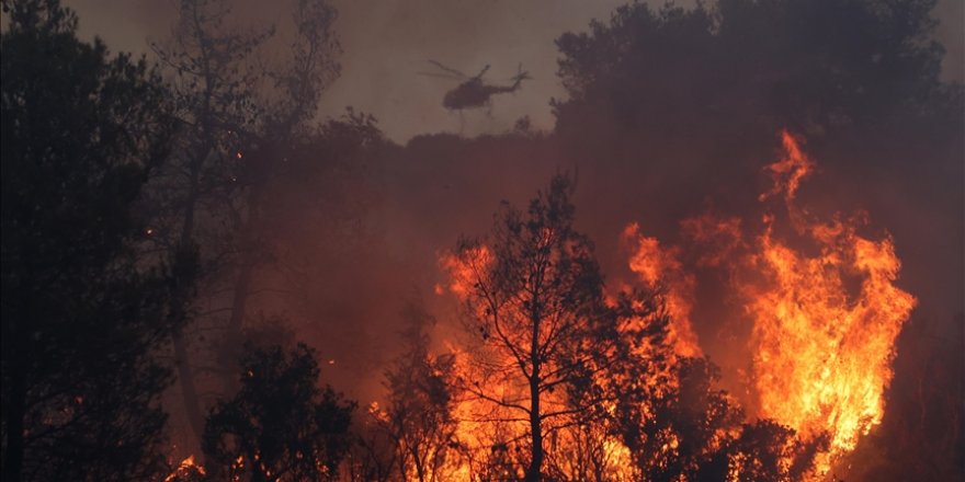 Yunanistan'ın Korfu Adası'nda orman yangını çıktı