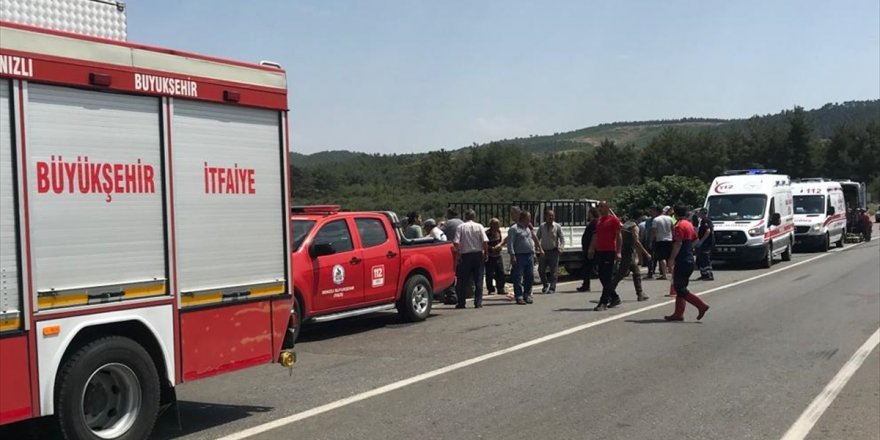 Denizli'de kamyonetin şarampole devrilmesi sonucu 1 kişi öldü, 5 kişi yaralandı