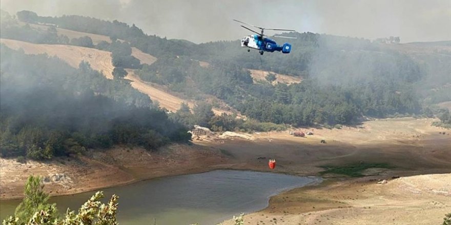 Çanakkale'nin Çan ilçesinde orman yangını çıktı