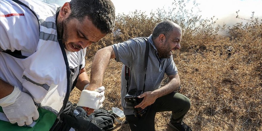 İsrail askerleri gösteriye müdahalede AA foto muhabirini de yaraladı