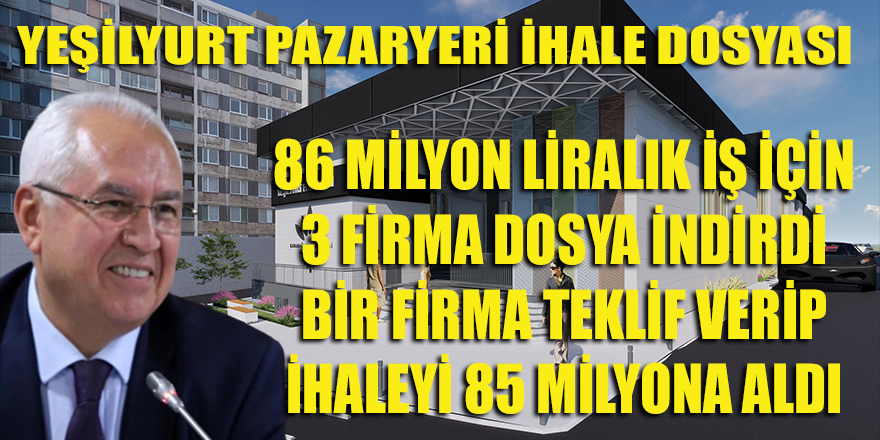 Karabağlar belediyesinin Yeşilyurt Pazaryeri "yenileme" ihalesini tek başına girdiği ihalede Diyarbakırlı şirket aldı!