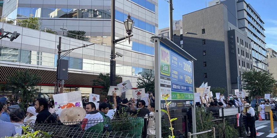 Japonya'nın başkenti Tokyo'da "Gazze'ye özgürlük" gösterisi düzenlendi