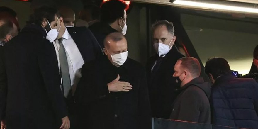 Cumhurbaşkanı Erdoğan, Türkiye - Letonya maçında