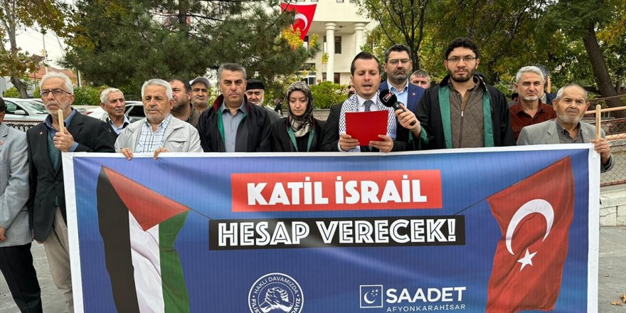 Afyonkarahisar'da, İsrail'in Gazze'deki saldırılarına ilişkin suç duyurusunda bulunuldu