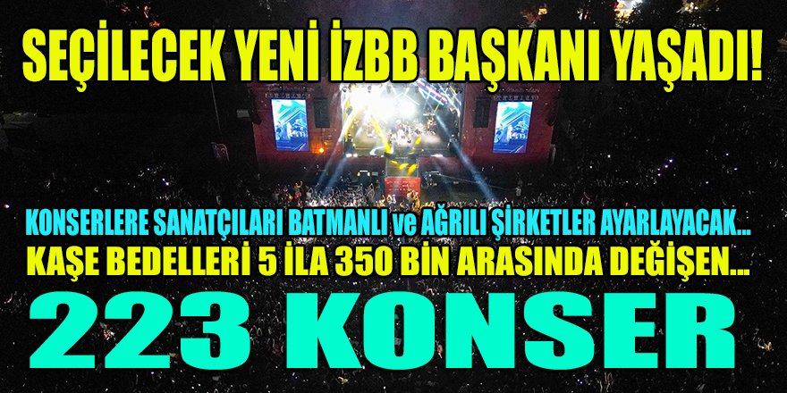 Yeni İzmir Büyükşehir başkanı yaşadı: 223 Konser cepte...