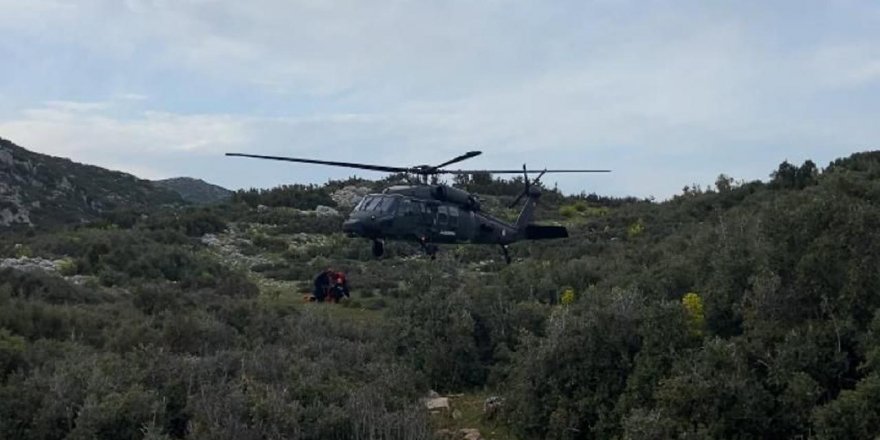 Aydın'da kaybolan kişi askeri helikopterle bulundu