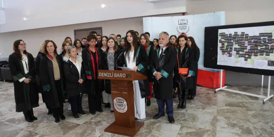 Denizli'de avukatlar Dünya Kadınlar Günü nedeniyle basın açıklaması yaptı