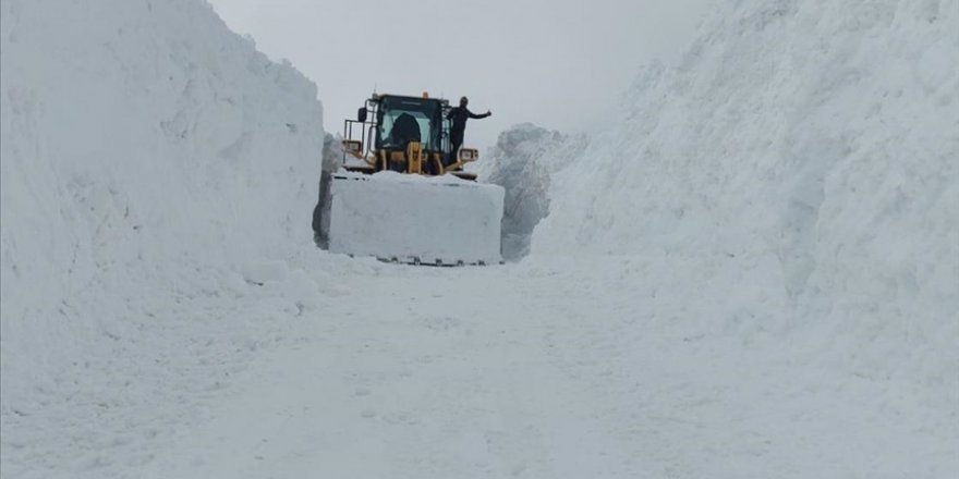 Van'da çığ nedeniyle kapanan yol ekiplerin çalışmasıyla açıldı