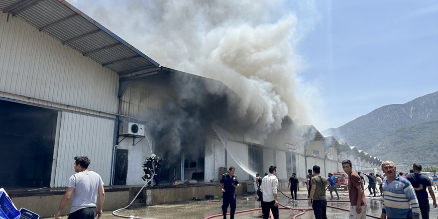 Muğla'da depoda çıkan yangında sebze ve meyveler zarar gördü