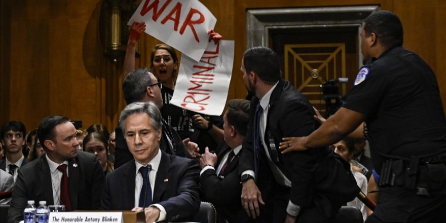 ABD Dışişleri Bakanı Blinken, Senatoda "Gazze kasabı" ifadesiyle protesto edildi