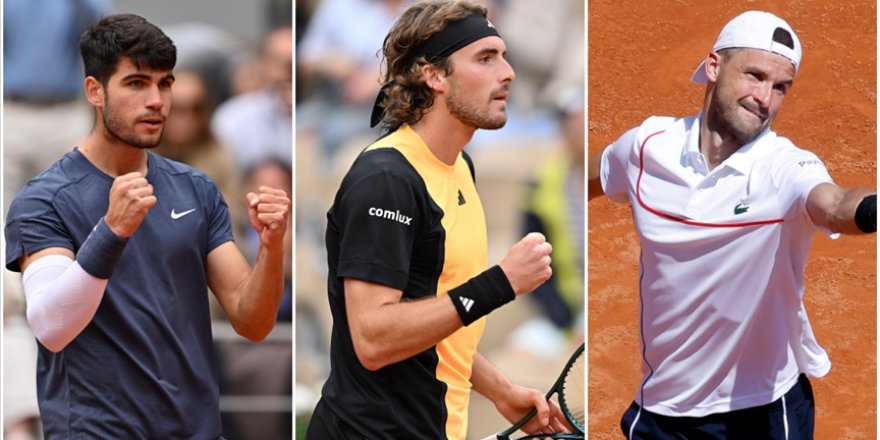 Fransa Açık'ta Alcaraz, Tsitsipas ve Dimitrov çeyrek finalde