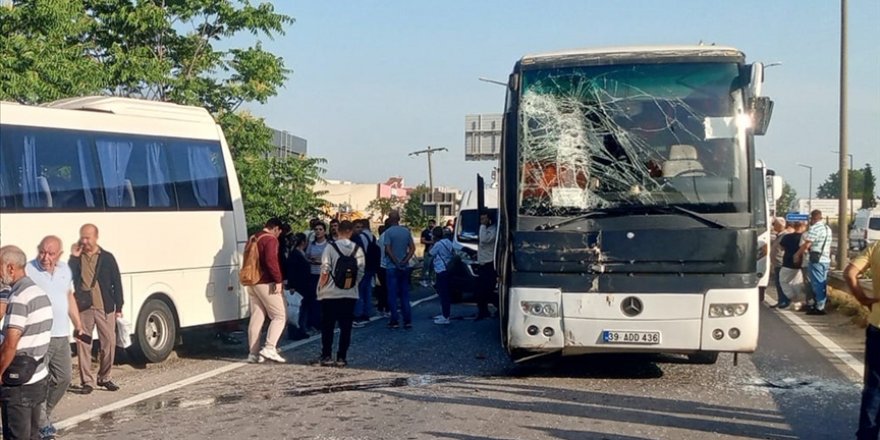 Kırklareli'nde zincirleme trafik kazasında 19 kişi yaralandı