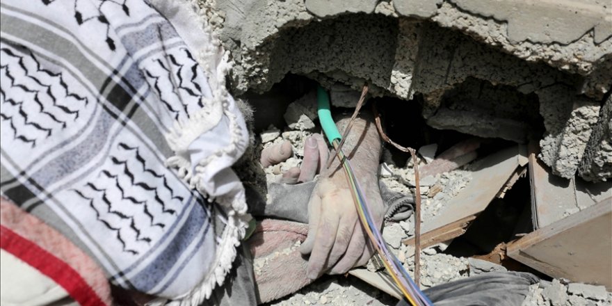 İsrail ordusunun geri çekildiği Gazze kentindeki Tel Hava Mahallesi'nde 14 ceset bulundu