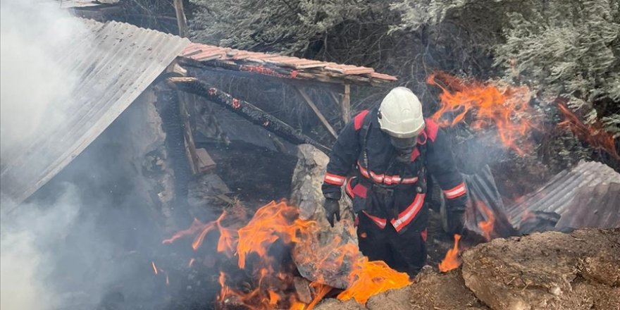Malatya'da 600 dönümlük anız arazisi yandı, bir inek telef oldu