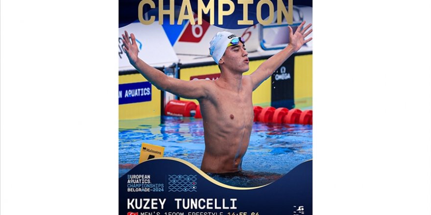 Milli yüzücü Kuzey Tunçelli, Avrupa şampiyonu oldu