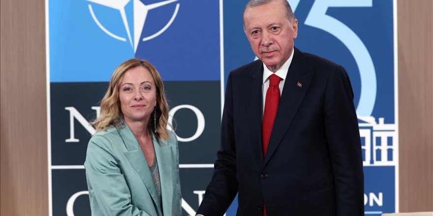 Cumhurbaşkanı Erdoğan, İtalya Başbakanı Meloni ile bir araya geldi